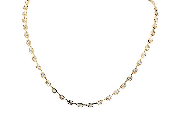 A292-14040: NECKLACE 2.05 TW BAGUETTES (17 INCHES)