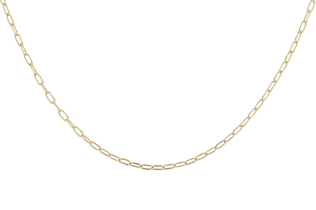 A292-14968: PAPERCLIP SM (18IN, 2.40MM, 14KT, LOBSTER CLASP)