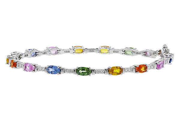 A293-02259: BRACELET 4.76 MULTI-COLOR SAPPH 5.08 TGW (7")
