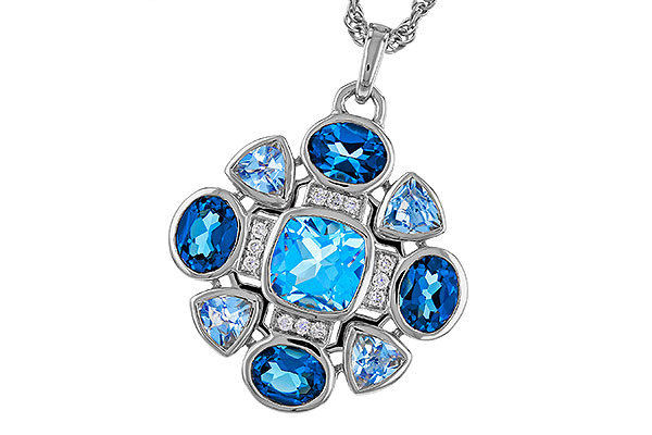 A293-03095: NECKLACE 3.19 TW BLUE TOPAZ 3.25 TGW