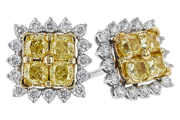 A293-04040: EARR 1.04 FANCY YELLOW DIAMONDS 1.44 TW
