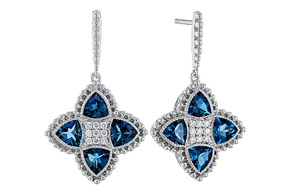 A293-04922: EARRINGS 1.73 LONDON BLUE TOPAZ 1.82 TGW