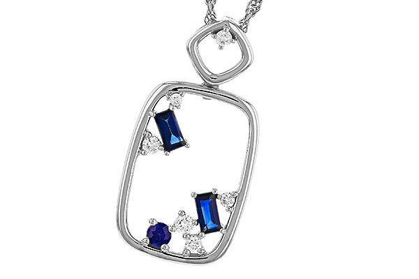 A293-05859: NECKLACE .35 TW SAPPHIRE .46 TGW