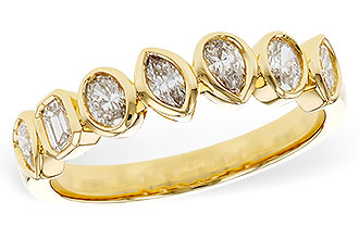 A293-06813: LDS DIA WED RG .62 TW FANCY CUT DIAS