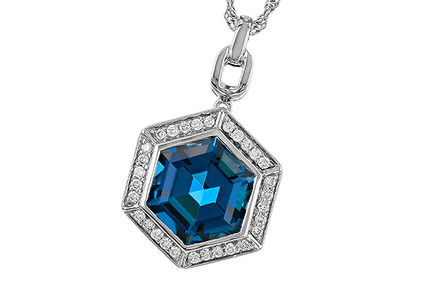 B293-02231: NECK 3.40 LONDON BLUE TOPAZ 3.55 TGW (9MM LBT)