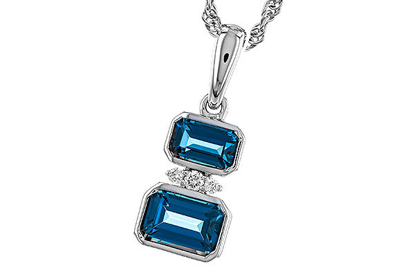 B293-02240: NECK .95 TW LONDON BLUE TOPAZ .98 TGW