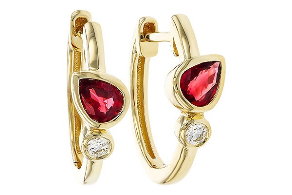 B293-04995: EARRINGS .48 RUBY .54 TGW