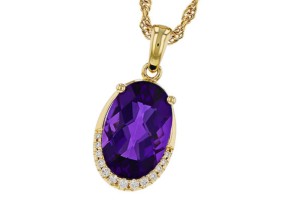 B293-08549: NECKLACE 2.70 AMETHYST 2.76 TGW (12x8MM OV)