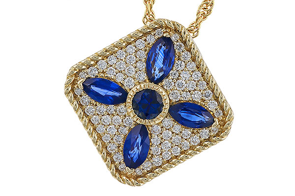 C293-04922: NECKLACE .89 TW SAPPHIRE 1.20 TGW