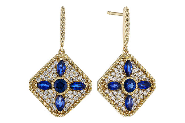 C293-04931: EARRINGS 1.03 TW SAPPHIRE 1.46 TGW