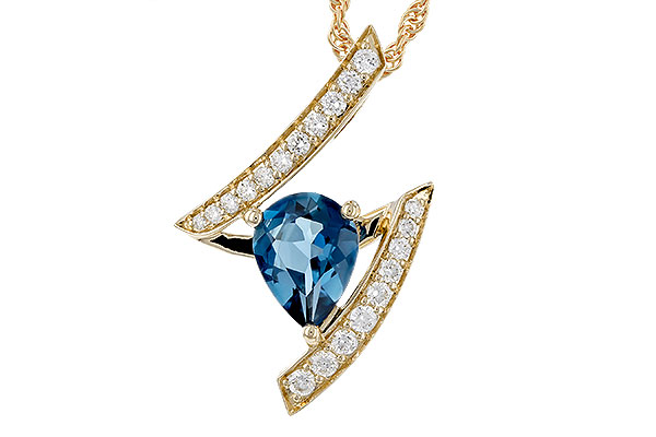 D293-01304: NECK 1.04 LONDON BLUE TOPAZ 1.23 TGW (8x6MM)
