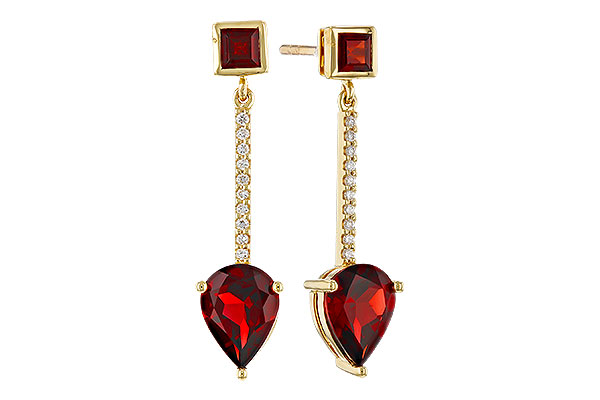 D293-02195: EARRINGS 2.70 TW GARNET 2.77 TGW