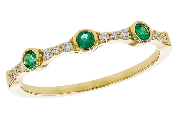 D293-03131: LDS WED RG .11 EMERALD .20 TGW
