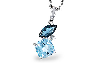 D293-04004: NECKLACE 2.37 TW BLUE TOPAZ 2.40 TGW
