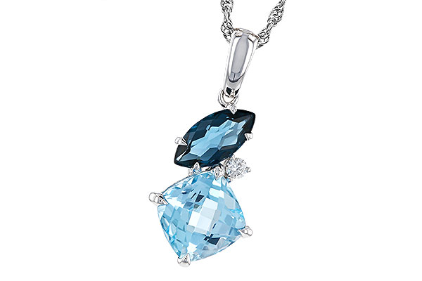 D293-04004: NECKLACE 2.37 TW BLUE TOPAZ 2.40 TGW