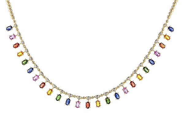 D293-04022: NECK 6.75 MULTI-COLOR SAPP 7.21 TGW (17.25")