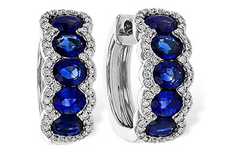 D293-07640: EARRINGS 2.32 TW SAPPHIRE 2.57 TGW