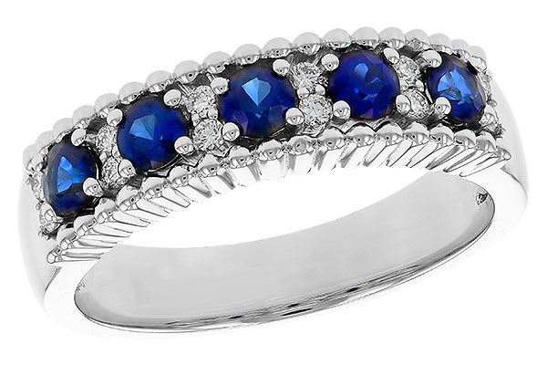 D293-08613: LDS WED RG .64 TW SAPPHIRE .76 TGW