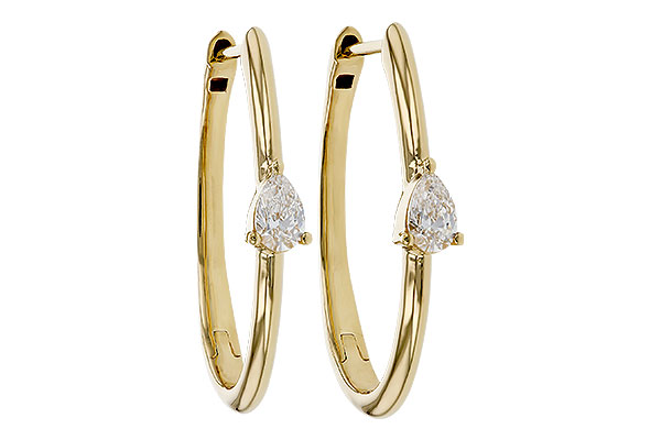 E293-02222: EARRINGS .45 TW PEAR DIAMONDS