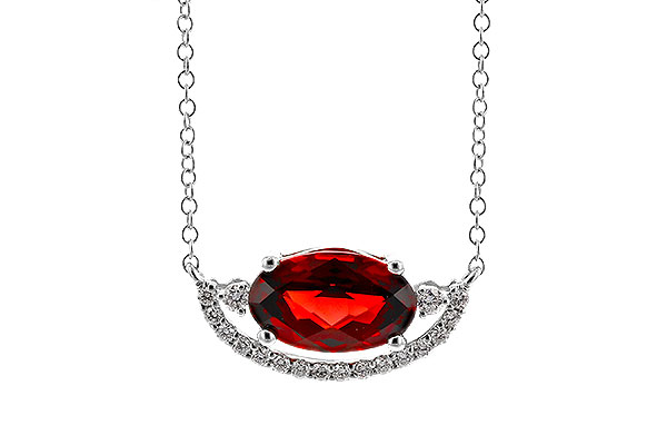 E293-02240: NECKLACE 1.94 GARNET 2.08 TGW (10x6MM GAR / 18")