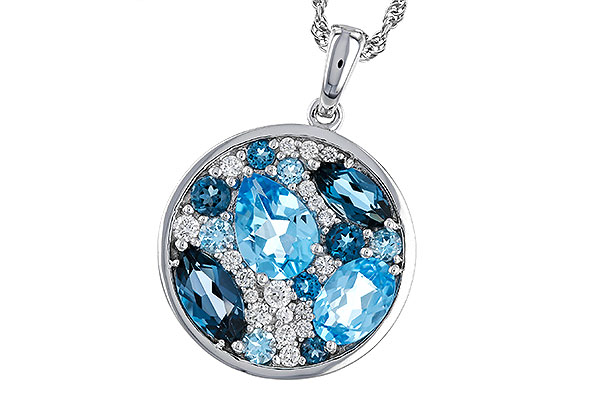 E293-04031: NECKLACE 2.31 TW BLUE TOPAZ 2.48 TGW