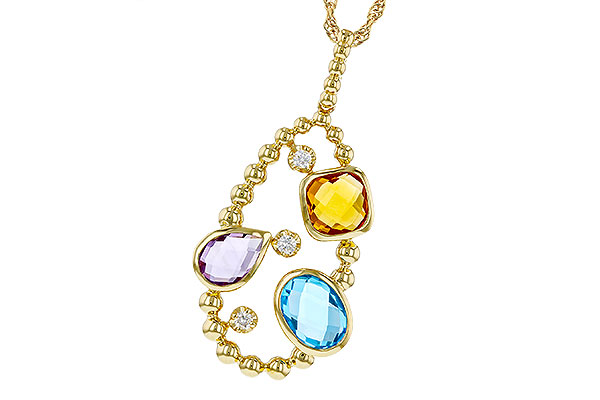 E293-04040: NECKLACE 3.04 TW SEMI-PREC 3.14 TGW (BT,AMY,CIT)