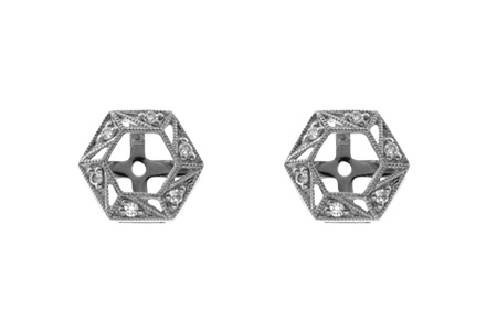 F018-54013: EARRING JACKETS .08 TW (FOR 0.50-1.00 CT TW STUDS)