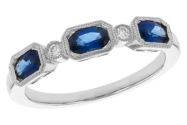F293-02231: LDS WED RG .72 SAPPHIRE .77 TGW (4x3MM SAPP)