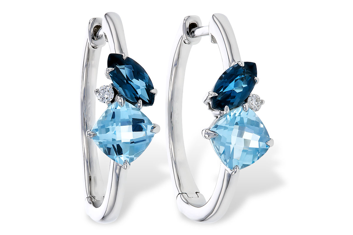 F293-04004: EARRINGS 1.82 TW BLUE TOPAZ 1.86 TGW