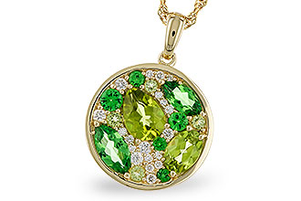 F293-04022: NECK 2.20 TW SEMI-PRECIOUS (TSAV, PER) 2.37 TGW