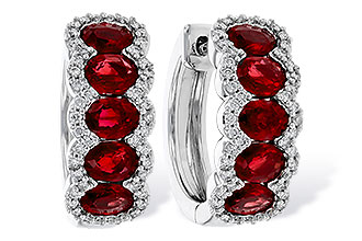 F293-06813: EARRINGS 2.20 TW RUBY 2.45 TGW