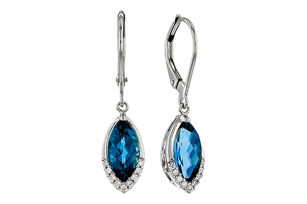 F293-07722: EARR 2.42 TW LONDON BLUE TOPAZ 2.50 TGW (9x5MM MQ)