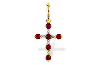 G293-02240: PENDANT .34 TW RUBY .42 TGW