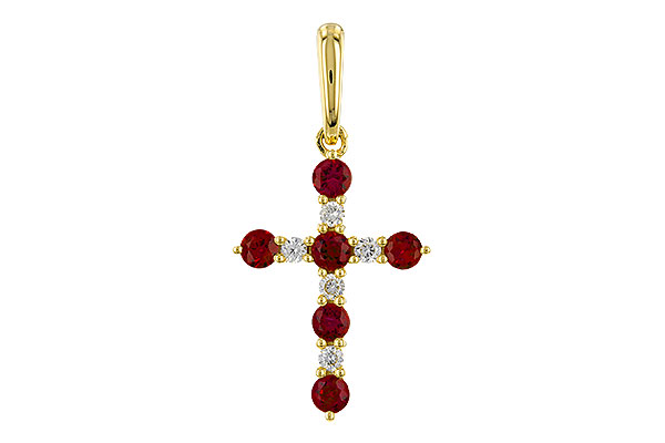 G293-02240: PENDANT .34 TW RUBY .42 TGW