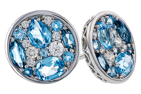 G293-04031: EARRINGS 1.02 TW BLUE TOPAZ 1.18 TGW