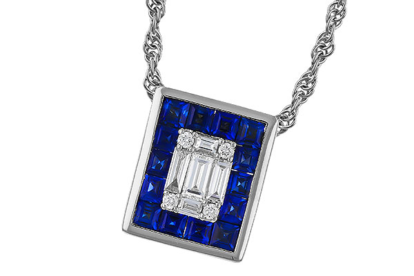 G293-07685: NECKLACE .84 SAPPHIRE TW 1.02 TGW