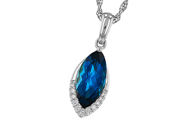 G293-07722: NECK 2.14 LONDON BLUE TOPAZ 2.20 TGW (12x6MM MQ)