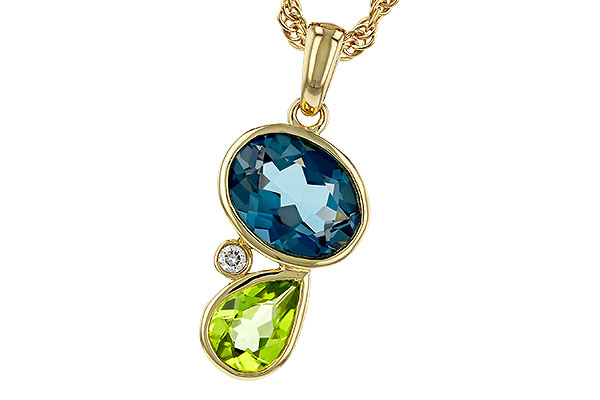 G293-08585: NECKLACE 2.43 SEMI-PREC (PER,LBT) 2.45 TGW