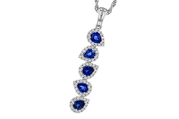 G293-08631: NECKLACE .95 TW SAPPIRE 1.19 TGW