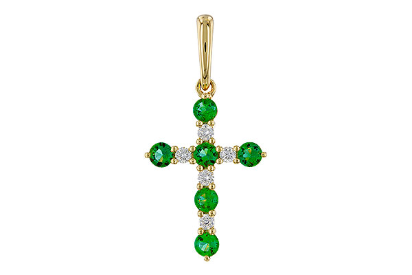 H293-02231: PENDANT .27 TW EMERALD .35 TGW