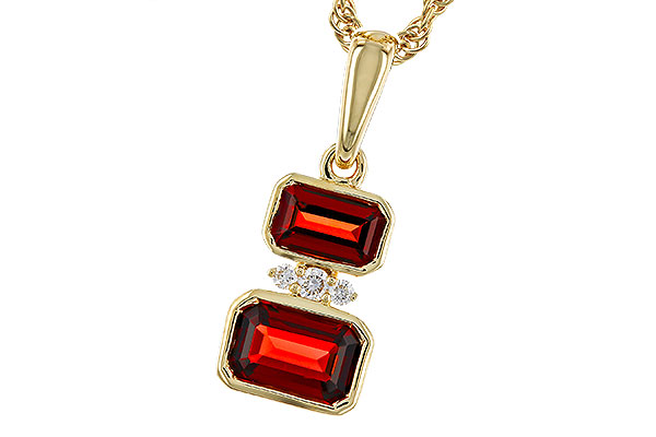 H293-02240: NECK .98 TW GARNET 1.01 TGW