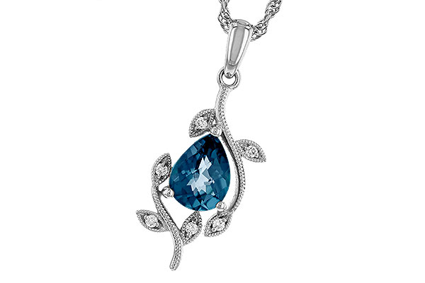 H293-04058: NECK 1.20 LONDON BLUE TOPAZ 1.25 TGW (8x6MM LBT)