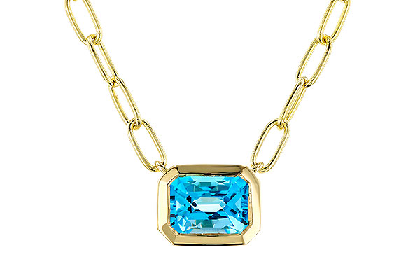 H293-05894: NECKLACE 1.20 SWISS BLUE TOPAZ (18")