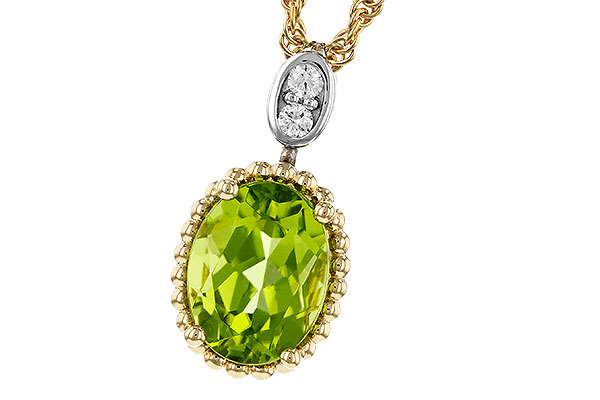 H293-07703: NECKLACE 1.22 PERIDOT 1.25 TGW (8x6MM OV)