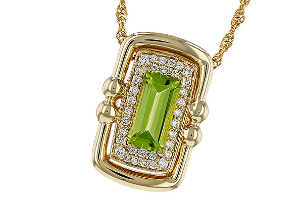 H293-08576: NECKLACE .72 PERIDOT .84 TGW (8x4MM PER)