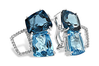 K206-66812: EARR 10.80 BLUE TOPAZ 11.00 TGW