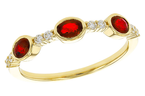K293-08549: LDS WED RG .66 TW RUBY .78 TGW