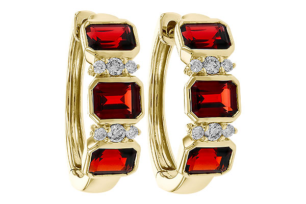 L293-02240: EARRING 1.50 TW GARNET 1.61 TGW