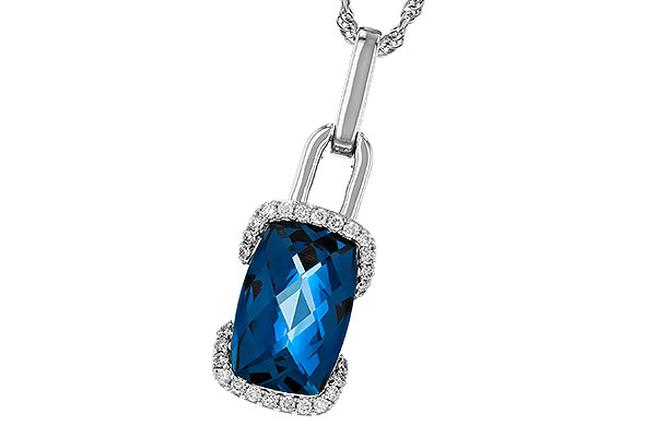 L293-08576: NECK 3.75 LONDON BLUE TOPAZ 3.90 TGW (12x8MM LBT)