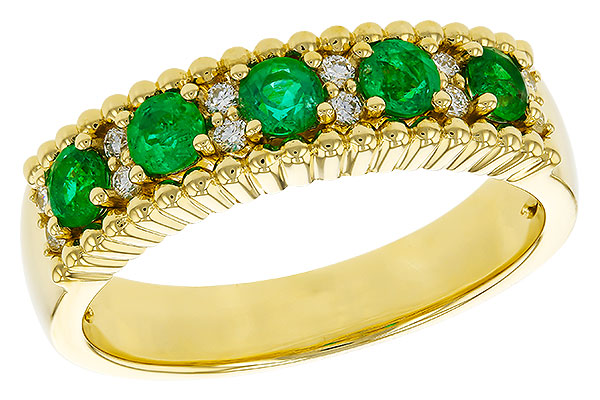 L293-08621: LDS WED RG .48 TW EMERALD .60 TGW